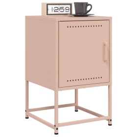 Bedside tables 2 units pink steel 36x39x60.5 cm by , Nightstands - Ref: Foro24-846449, Price: 69,90 €, Discount: %