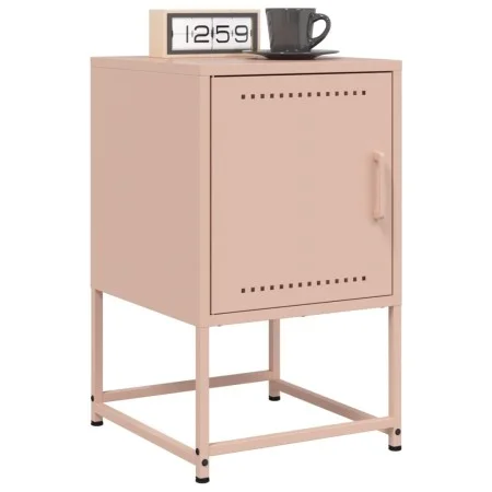 Mesitas de noche 2 unidades acero rosa 36x39x60,5 cm de , Mesitas de noche - Ref: Foro24-846449, Precio: 69,24 €, Descuento: %