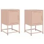 Mesitas de noche 2 unidades acero rosa 36x39x60,5 cm de , Mesitas de noche - Ref: Foro24-846449, Precio: 69,24 €, Descuento: %