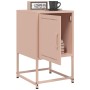 Nachttische, 2 Stück, rosa Stahl, 36x39x60,5 cm. von , Nachttische - Ref: Foro24-846449, Preis: 69,90 €, Rabatt: %