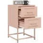 Bedside tables 2 units pink steel 36x39x60.5 cm by , Nightstands - Ref: Foro24-846461, Price: 93,40 €, Discount: %