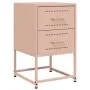 Mesitas de noche 2 unidades acero rosa 36x39x60,5 cm de , Mesitas de noche - Ref: Foro24-846461, Precio: 93,40 €, Descuento: %