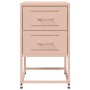 Nachttische, 2 Stück, rosa Stahl, 36x39x60,5 cm. von , Nachttische - Ref: Foro24-846461, Preis: 94,28 €, Rabatt: %