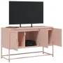 Steel TV stand in pink, 100.5x39x60.5 cm by , TV Furniture - Ref: Foro24-846477, Price: 113,49 €, Discount: %