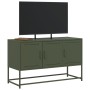 Mueble para TV de acero verde oliva 100,5x39x60,5 cm de , Muebles TV - Ref: Foro24-846480, Precio: 103,85 €, Descuento: %