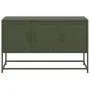 TV stand in olive green steel, 100.5x39x60.5 cm by , TV Furniture - Ref: Foro24-846480, Price: 102,58 €, Discount: %