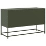 Mueble para TV de acero verde oliva 100,5x39x60,5 cm de , Muebles TV - Ref: Foro24-846480, Precio: 103,85 €, Descuento: %