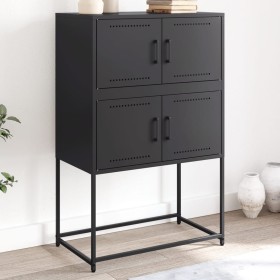 Aparador de acero negro 68,5x38,5x107 cm de , Aparadores - Ref: Foro24-846482, Precio: 92,38 €, Descuento: %