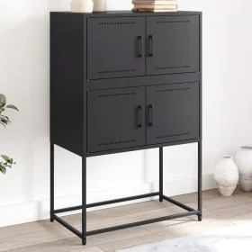 Schwarzer Stahlschrank 68,5x38,5x107 cm von , Sideboards - Ref: Foro24-846482, Preis: 91,36 €, Rabatt: %