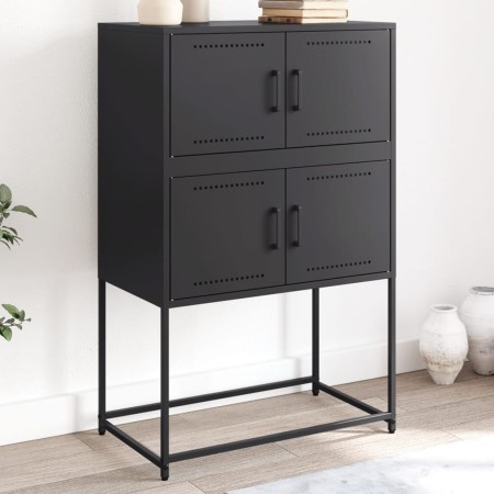 Schwarzer Stahlschrank 68,5x38,5x107 cm von , Sideboards - Ref: Foro24-846482, Preis: 92,38 €, Rabatt: %