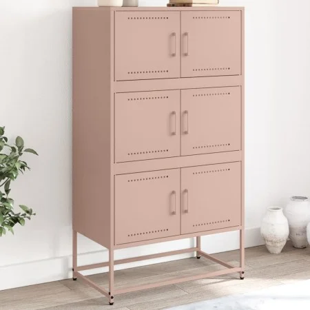 Steel sideboard in pink, 68.5x38.5x123.5 cm by , Sideboards - Ref: Foro24-846489, Price: 150,17 €, Discount: %
