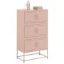 Steel sideboard in pink, 68.5x38.5x123.5 cm by , Sideboards - Ref: Foro24-846489, Price: 150,17 €, Discount: %