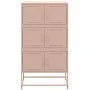 Steel sideboard in pink, 68.5x38.5x123.5 cm by , Sideboards - Ref: Foro24-846489, Price: 150,17 €, Discount: %