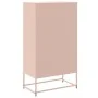 Aparador de acero rosa 68,5x38,5x123,5 cm de , Aparadores - Ref: Foro24-846489, Precio: 150,15 €, Descuento: %