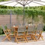 Faltbare Gartenstühle, 8 Stück, Massivholz und graues PE-Rattan von , Gartenstühle - Ref: Foro24-3214561, Preis: 517,72 €, Ra...