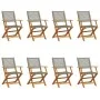 Faltbare Gartenstühle, 8 Stück, Massivholz und graues PE-Rattan von , Gartenstühle - Ref: Foro24-3214561, Preis: 509,40 €, Ra...
