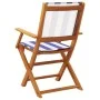 Sillas jardín reclinables 4 uds madera maciza tela azul blanco de , Sillas de jardín - Ref: Foro24-3214589, Precio: 203,52 €,...