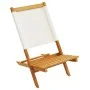 Folding garden chairs 6 units solid wood and cream fabric by , Garden chairs - Ref: Foro24-3214638, Price: 314,62 €, Discount: %