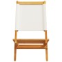 Sillas jardín plegables 6 uds tela madera maciza y tela crema de , Sillas de jardín - Ref: Foro24-3214638, Precio: 340,18 €