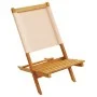 Faltbare Gartenstühle, 4 Stück, Massivholz und beige Stoff von , Gartenstühle - Ref: Foro24-3214646, Preis: 221,37 €, Rabatt: %