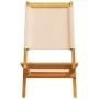 Faltbare Gartenstühle, 4 Stück, Massivholz und beige Stoff von , Gartenstühle - Ref: Foro24-3214646, Preis: 221,37 €, Rabatt: %