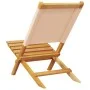 Faltbare Gartenstühle, 4 Stück, Massivholz und beige Stoff von , Gartenstühle - Ref: Foro24-3214646, Preis: 221,37 €, Rabatt: %