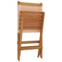 Folding garden chairs 4 pcs solid wood and beige fabric by , Garden chairs - Ref: Foro24-3214646, Price: 212,36 €, Discount: %