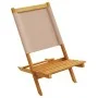 Folding garden chairs 6 pcs solid wood and taupe fabric by , Garden chairs - Ref: Foro24-3214644, Price: 307,19 €, Discount: %