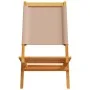 Folding garden chairs 6 pcs solid wood and taupe fabric by , Garden chairs - Ref: Foro24-3214644, Price: 307,19 €, Discount: %