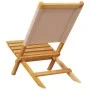 Folding garden chairs 6 pcs solid wood and taupe fabric by , Garden chairs - Ref: Foro24-3214644, Price: 307,19 €, Discount: %