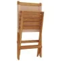 Folding garden chairs 6 pcs solid wood and taupe fabric by , Garden chairs - Ref: Foro24-3214644, Price: 307,19 €, Discount: %