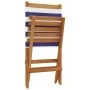 Sillas jardín reclinables 4 uds madera maciza tela azul blanco de , Sillas de jardín - Ref: Foro24-3214652, Precio: 210,75 €,...