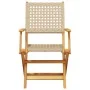 5-piece garden dining set made of PE rattan and solid beige wood. by , Garden sets - Ref: Foro24-3281816, Price: 341,76 €, Di...