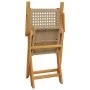 5-piece garden dining set made of PE rattan and solid beige wood. by , Garden sets - Ref: Foro24-3281816, Price: 341,76 €, Di...