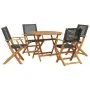 5-teiliges Gartenspeiseset aus PE-Rattan und massivem Holz in Schwarz. von , Gartensets - Ref: Foro24-3281814, Preis: 337,63 ...