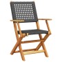 5-teiliges Gartenspeiseset aus PE-Rattan und massivem Holz in Schwarz. von , Gartensets - Ref: Foro24-3281814, Preis: 356,26 ...