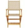 5-piece garden dining set made of PE rattan and solid beige wood. by , Garden sets - Ref: Foro24-3281828, Price: 352,68 €, Di...