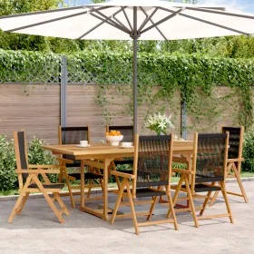 7-piece garden dining set made of solid black polypropylene wood. by , Garden sets - Ref: Foro24-3281733, Price: 781,68 €, Di...