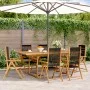 7-piece garden dining set made of solid black polypropylene wood. by , Garden sets - Ref: Foro24-3281733, Price: 781,68 €, Di...
