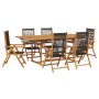 7-piece garden dining set made of solid black polypropylene wood. by , Garden sets - Ref: Foro24-3281733, Price: 750,31 €, Di...