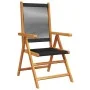 Garten-Essgruppe 7-teilig aus Polypropylen Massivholz Schwarz von , Gartensets - Ref: Foro24-3281733, Preis: 781,64 €, Rabatt: %