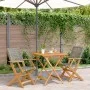 3-teiliges Bistro-Set aus grauem PE-Rattan und Massivholz von , Gartensets - Ref: Foro24-3281875, Preis: 197,35 €, Rabatt: %
