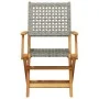 3-teiliges Bistro-Set aus grauem PE-Rattan und Massivholz von , Gartensets - Ref: Foro24-3281875, Preis: 197,35 €, Rabatt: %