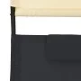 Double sun lounger with black and cream textilene awning by vidaXL, Loungers - Ref: Foro24-310547, Price: 217,23 €, Discount: %