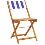 3-piece bistro set in blue and white fabric and solid wood by , Garden sets - Ref: Foro24-3281849, Price: 144,85 €, Discount: %