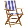 3-piece bistro set in blue and white fabric and solid wood by , Garden sets - Ref: Foro24-3281861, Price: 166,21 €, Discount: %