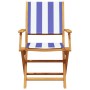 3-piece bistro set in blue and white fabric and solid wood by , Garden sets - Ref: Foro24-3281861, Price: 165,99 €, Discount: %