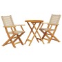 3-piece PE rattan and solid wood beige bistro set by , Garden sets - Ref: Foro24-3281792, Price: 174,29 €, Discount: %