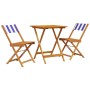 3-piece bistro set in blue and white fabric and solid wood by , Garden sets - Ref: Foro24-3281765, Price: 143,54 €, Discount: %