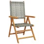 7-piece garden dining set made of gray PE rattan and acacia wood by , Garden sets - Ref: Foro24-3281731, Price: 734,88 €, Dis...